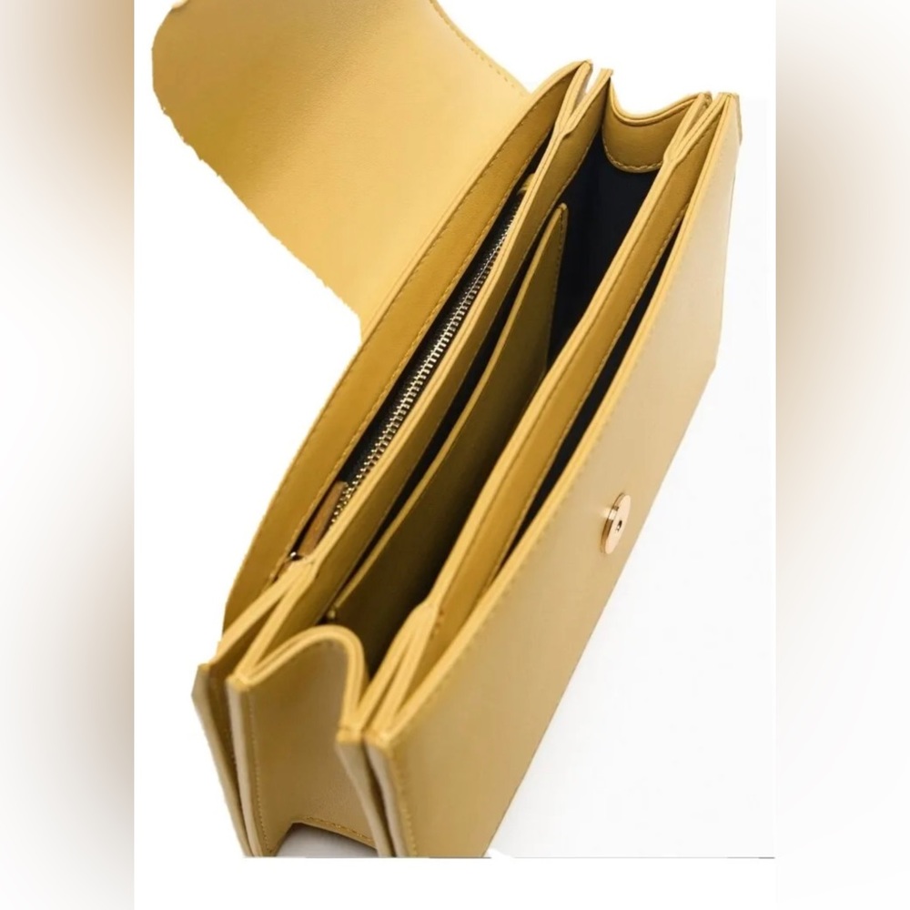 Zara πππYellow Flap Mini City Bag - NWT - Picture 5 of 13